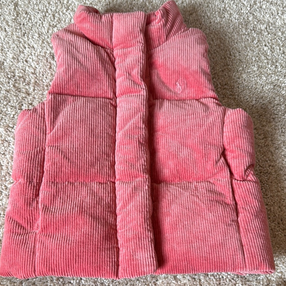 Pink Corduroy Puffer Vest